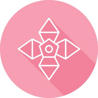 soyut çiçek simgesi, vektör illüstrasyonu basit tasarım