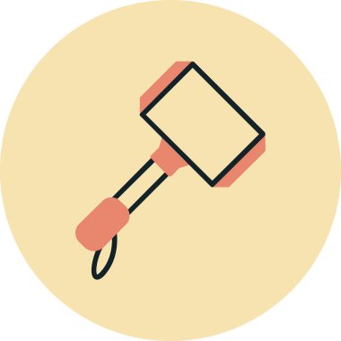 Çekiç ağı simgesi, basit vektör illüstrasyonu 