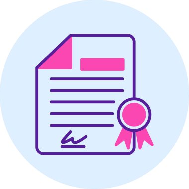 Diploma simgesi, vektör illüstrasyonu basit tasarım