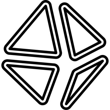 soyut sekizgen şekil ağ simgesi