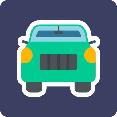 araba web simgesi basit illüstrasyon 