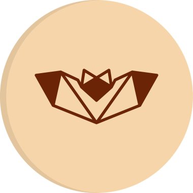 kağıt yarasa simgesi ince çizgi biçiminde