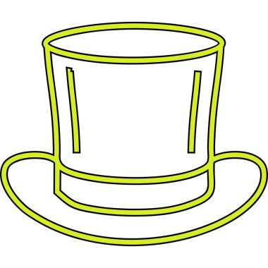 Sihirli Şapka web simgesi, vektör illüstrasyonu 