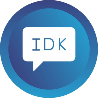 Konuşma balonu web simgesi, vektör illüstrasyonunu bilmiyorum