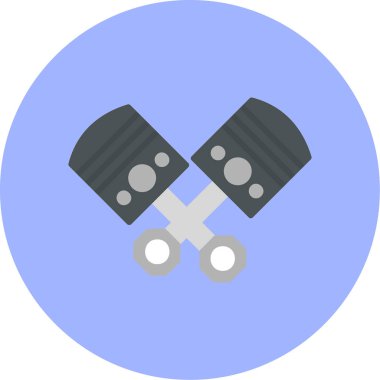 Pistons simgesi, vektör illüstrasyonu basit tasarım