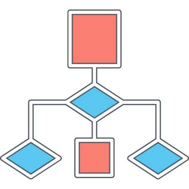 Akış Çizelgesi simgesi, vektör illüstrasyonu             