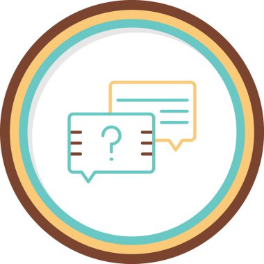 Sohbet baloncukları simgesi, vektör illüstrasyonu basit tasarım