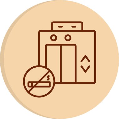 Dumanı tüten web simgesi yok. Basit vektör illüstrasyonu