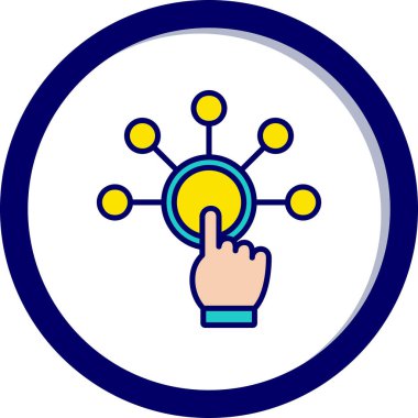 Etkileşimli web simgesi vektör illüstrasyonu