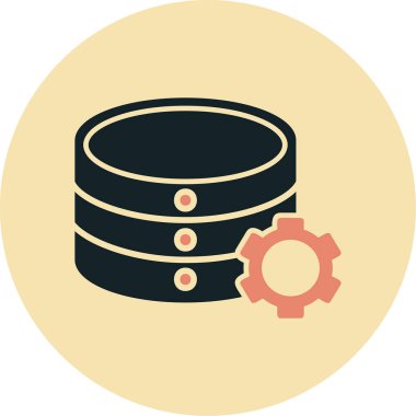 veritabanı. Web simgesi basit illüstrasyon 