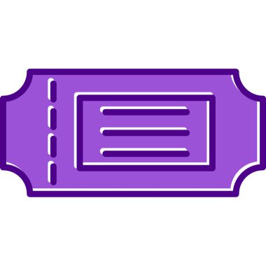 Bilet web simgesi, vektör çizim