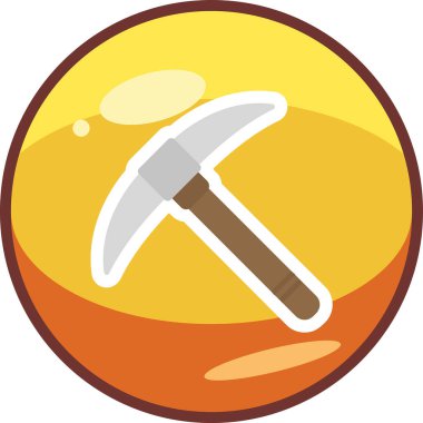 Kazma ağ simgesi, vektör illüstrasyonu                              