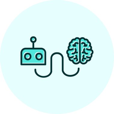 Beyin web simgesi vektör illüstrasyonunu yeniden başlat