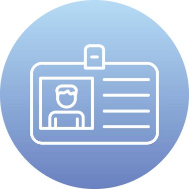 Kimlik kartı web simgesi, vektör illüstrasyonu