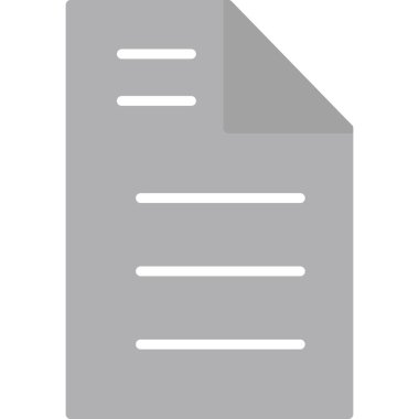 belge dosya simgesi vektör illüstrasyonu 