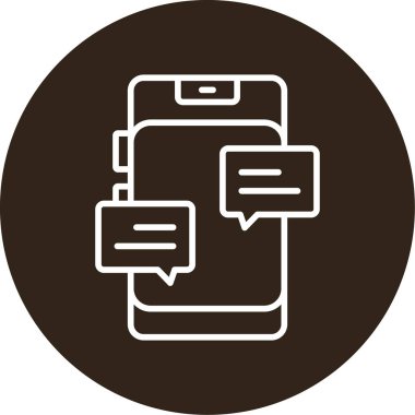 Sohbet baloncukları simgesi, vektör illüstrasyonu basit tasarım