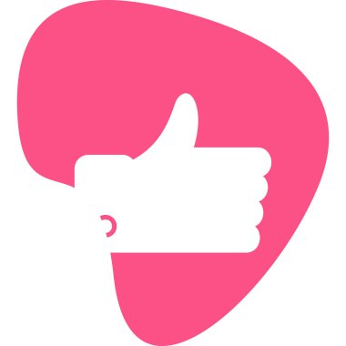 Baş parmak işareti. Basit resimleme