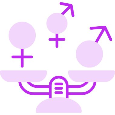 Cinsiyet Eşitliği simgesinin vektör illüstrasyonu             