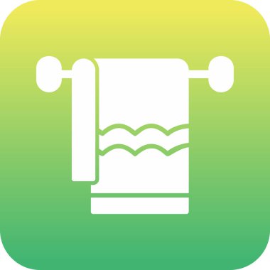 Havlu ağ simgesi, vektör illüstrasyonu 