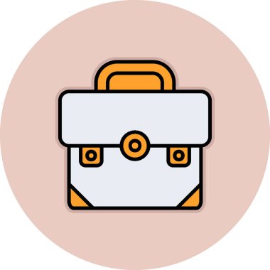 Bavul. Web simgesi basit illüstrasyon 