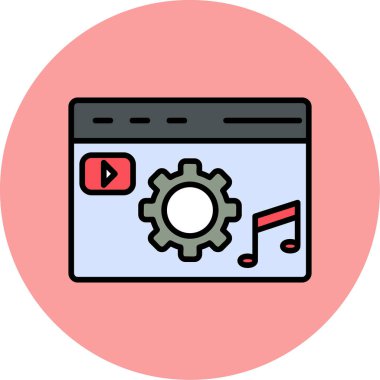 İçerik Yönetimi modern simge, vektör illüstrasyonu                  