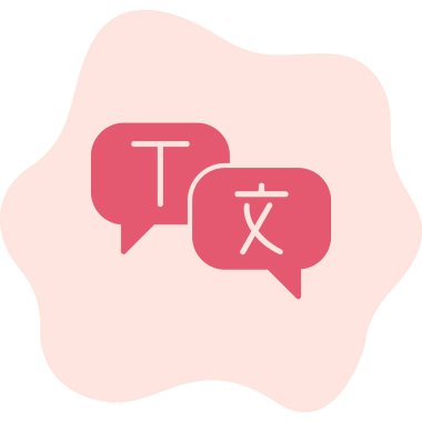 Çevirmen konuşma baloncukları. vektör illüstrasyonu