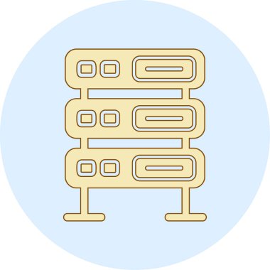 bilgisayar sunucu simgesi, vektör illüstrasyonu basit tasarım