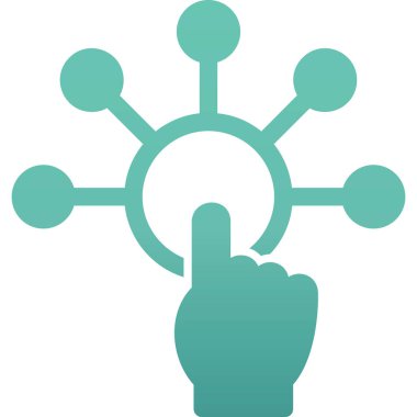 Etkileşimli web simgesi vektör illüstrasyonu