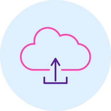 Bulut simge vektör çizim upload          