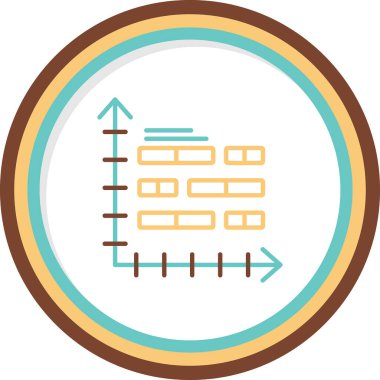 bar çizelgesi simgesi, vektör illüstrasyonu 