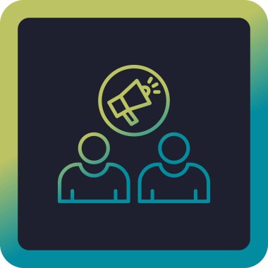 Sosyal etki simgesi, vektör illüstrasyonu basit tasarım