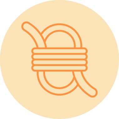 İp düğüm, vektör illüstrasyonuna bağlandı 