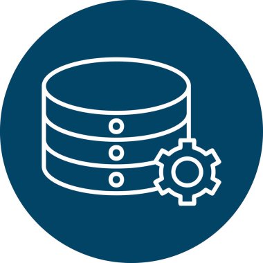 veritabanı. Web simgesi basit illüstrasyon 