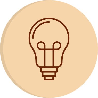 Ampul. Web simgesi basit illüstrasyon 