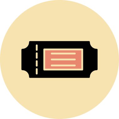 Bilet web simgesi, vektör çizim