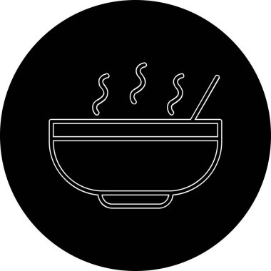 Kase çorba ağı basit illüstrasyon 