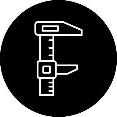 calliper simgesi, vektör illüstrasyonu basit tasarım