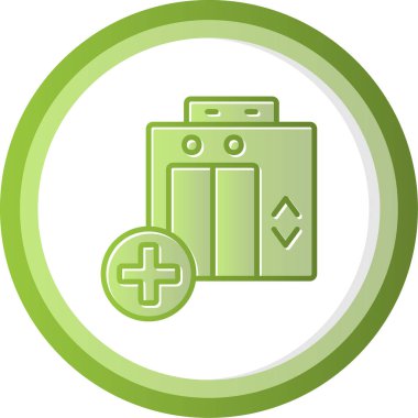 Hastane binası simgesi, vektör illüstrasyonu basit tasarım