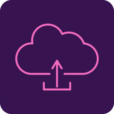 Bulut simge vektör çizim upload          