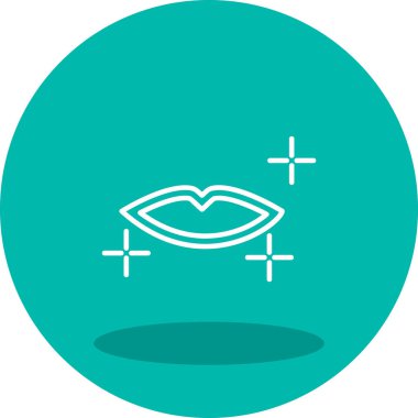 Kadın dudakları, makyaj vektörü illüstrasyonu 