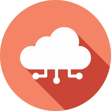 bulut hesaplama web simgesi vektör illüstrasyonu 