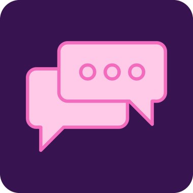 Sohbet baloncukları simgesi, vektör illüstrasyonu basit tasarım