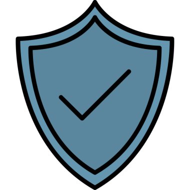 kalkan simgesi web basit illüstrasyon