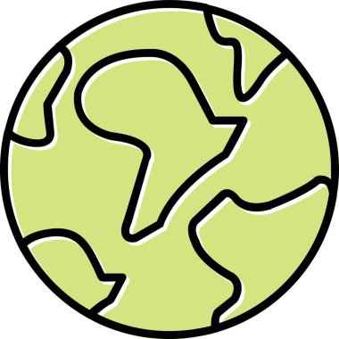 toprak küresi simgesi, vektör illüstrasyonu basit tasarım