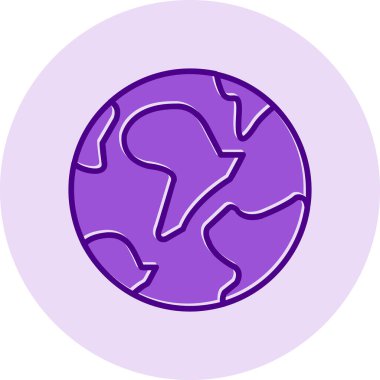 toprak küresi simgesi, vektör illüstrasyonu basit tasarım