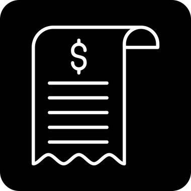 Bill simgesi, vektör illüstrasyonu basit tasarım