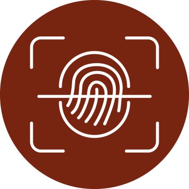 Parmak Tarayıcı Web simgesi, vektör illüstrasyonu