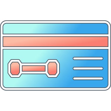 üyelik kartı simgesi, vektör illüstrasyonu basit tasarım