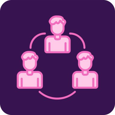 takım çalışması ikon vektör illüstrasyonu 