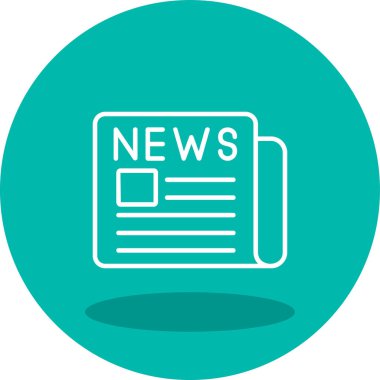 Bir gazete simgesinin vektör illüstrasyonu